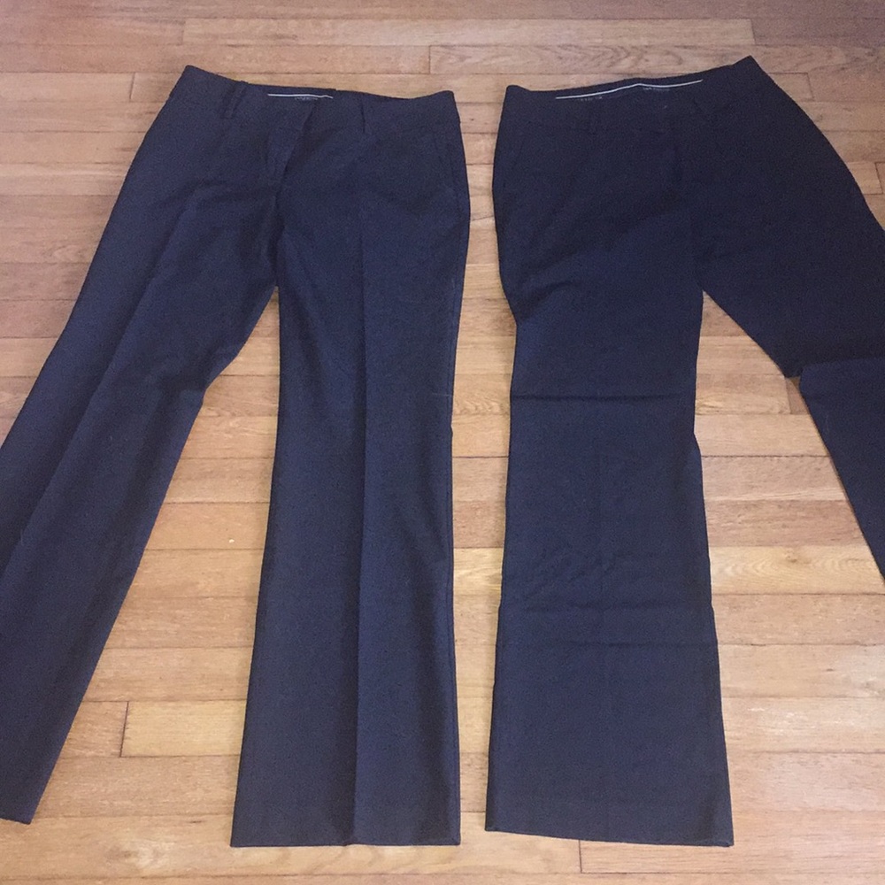 Two pair of Ann Taylor dress pants. Straight leg.
